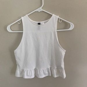 White H&M crop top